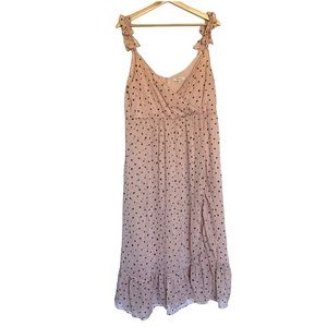 Madewell ruffle strap polka dot dress